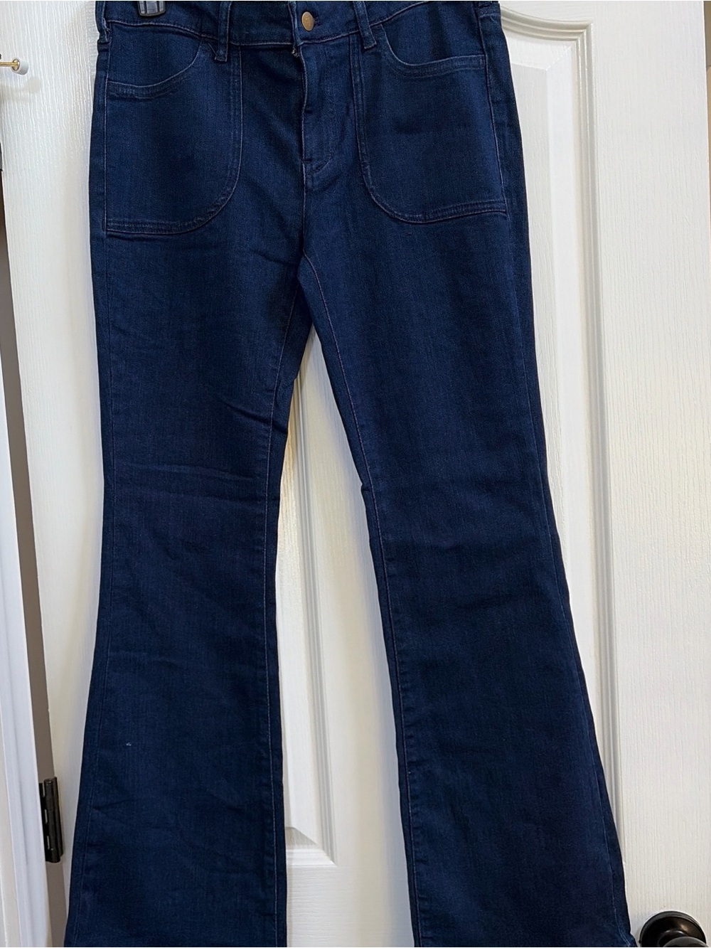 Pilcro Dark Indigo Flared Jeans